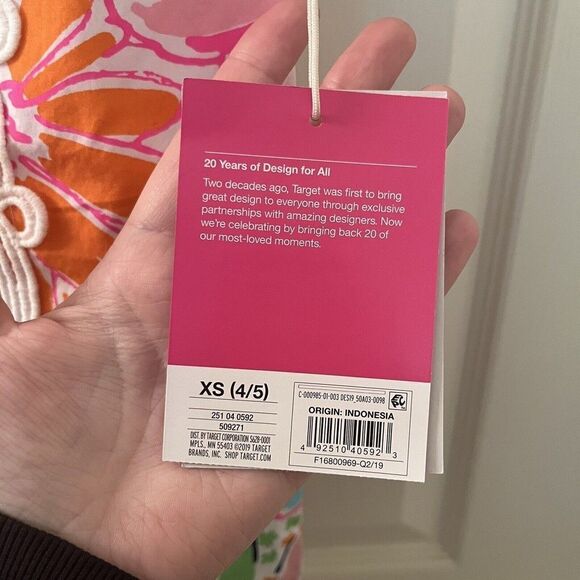 Lilly Pulitzer for Target Nosie Posey Floral Shift Dress Girls Size XS 4-5 NWT - Picture 6 of 10